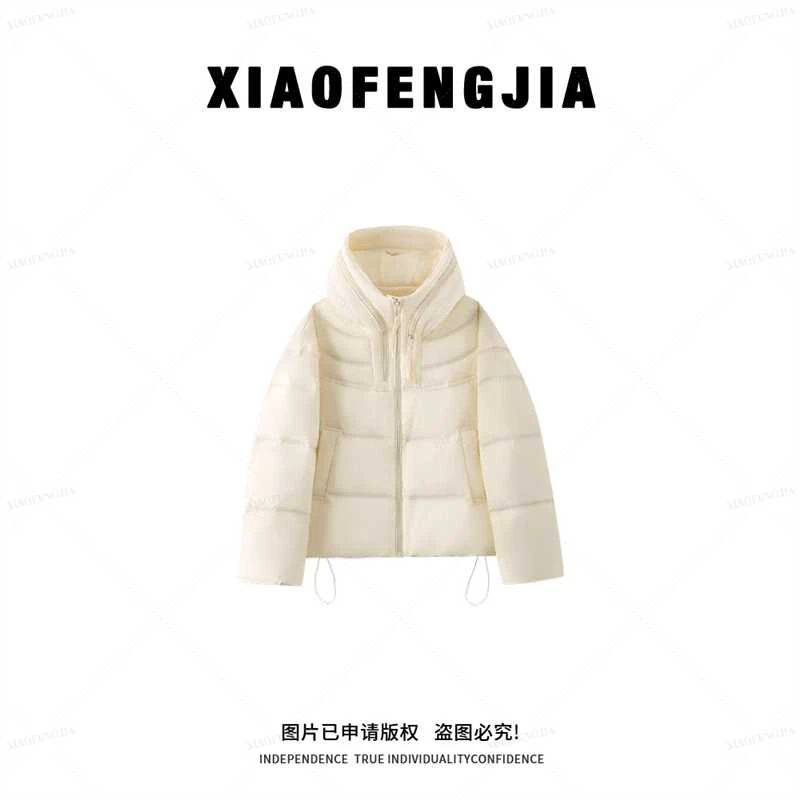 【四季小封家轻奢】新款双拉链时尚宽松连帽女士爆款羽绒服外套8813