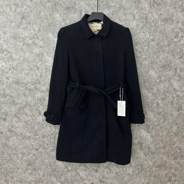 95新 BURBERRY/博柏利 Burberry黑色大衣外套