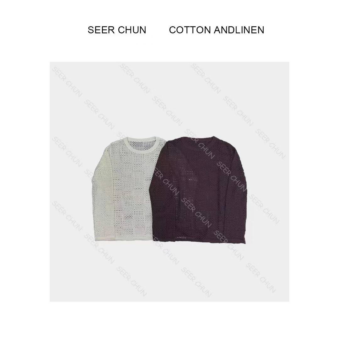SEER CHUN高品质慵懒风镂空上衣 52112