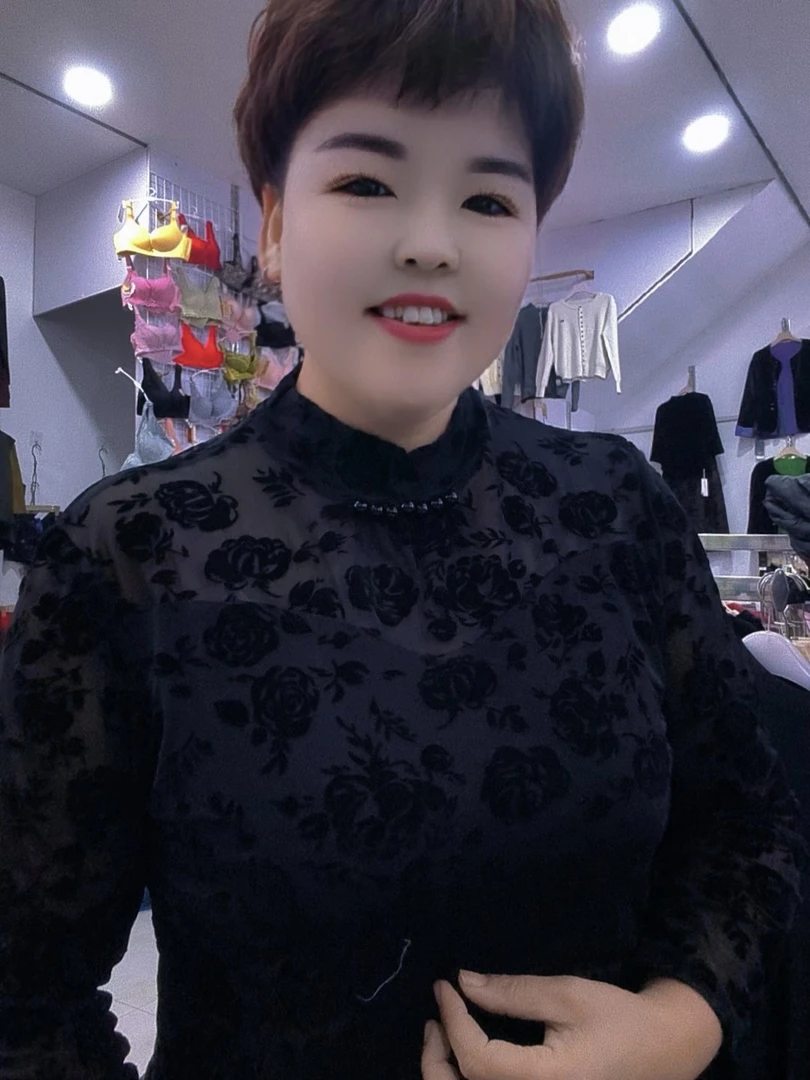 秋季上新植绒烧花打底衫上衣秋冬女装2025半高领长袖弹力内搭小衫