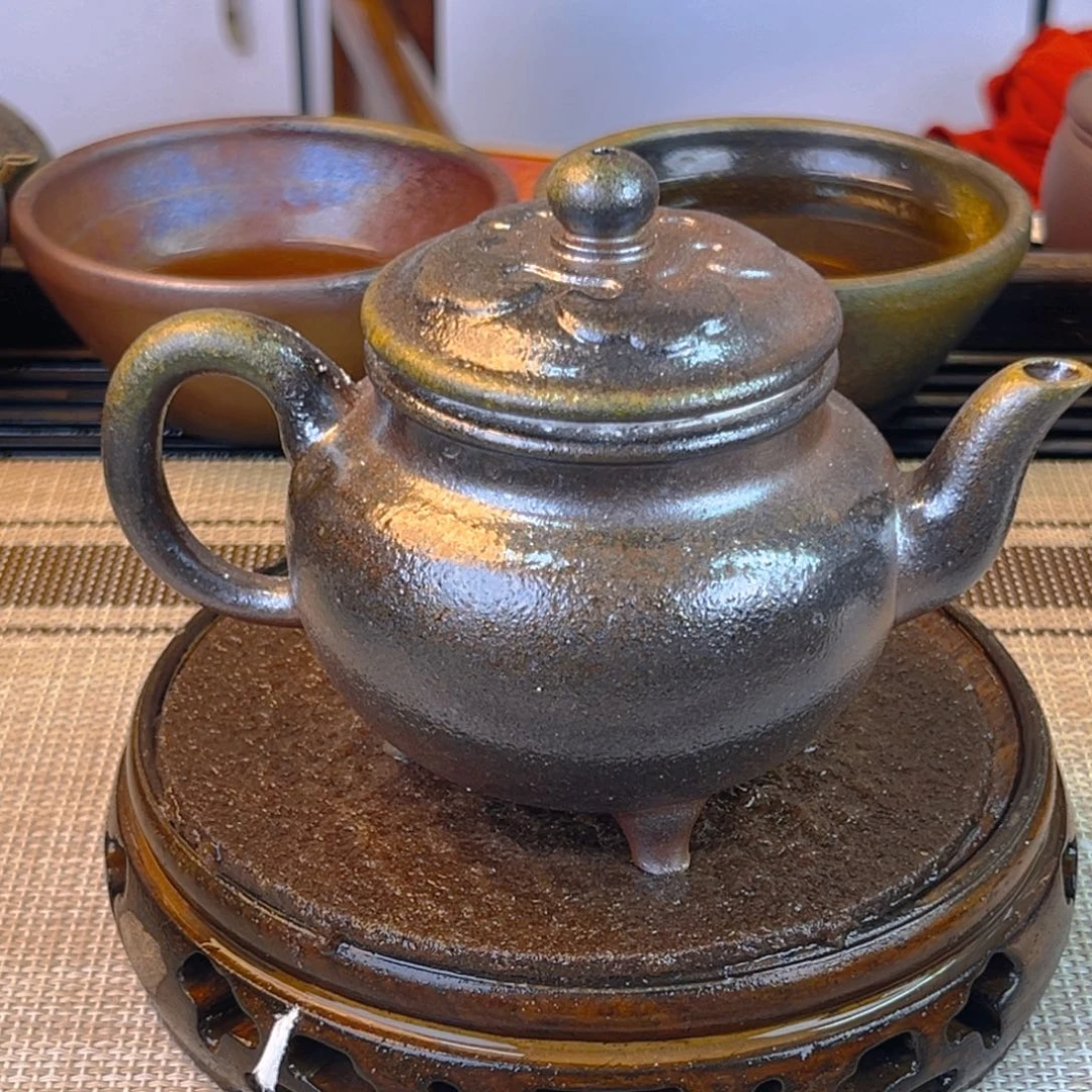 茶壶紫砂底槽青柴烧180cc
