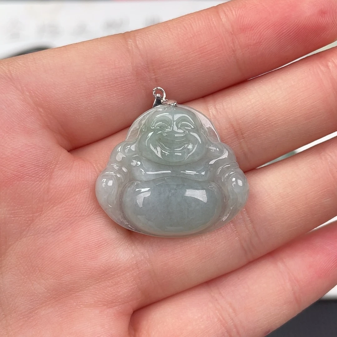 翡翠未镶嵌颈饰佛公