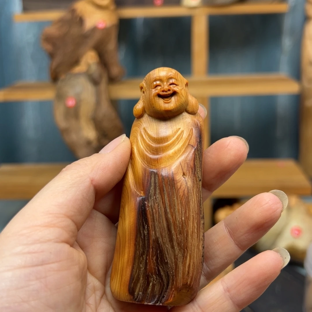 木活**下崖柏木摆件手把件
