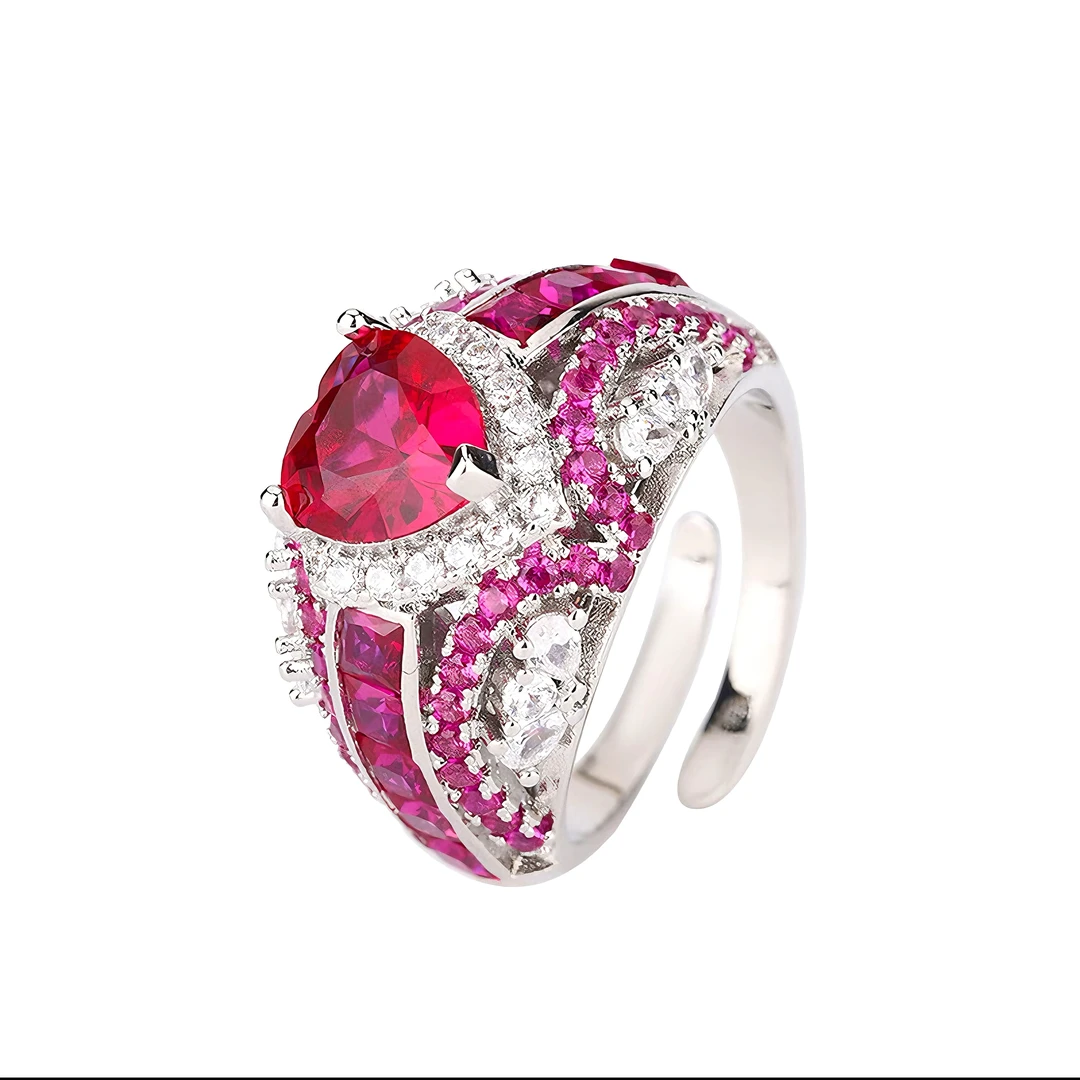 设计师高定-高精切红宝石戒指YY-506