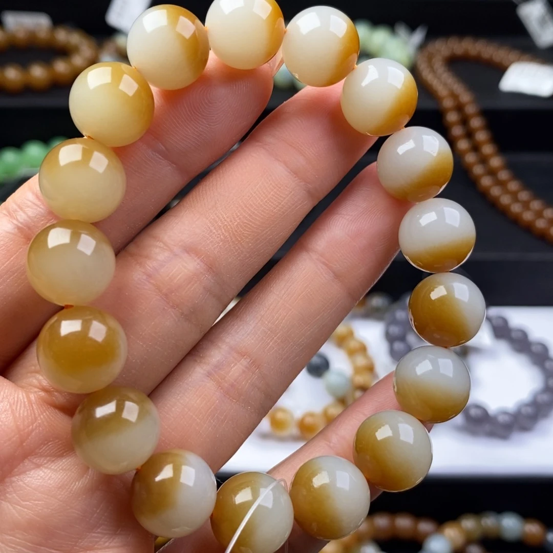 手链未镶嵌和田玉（糖玉）