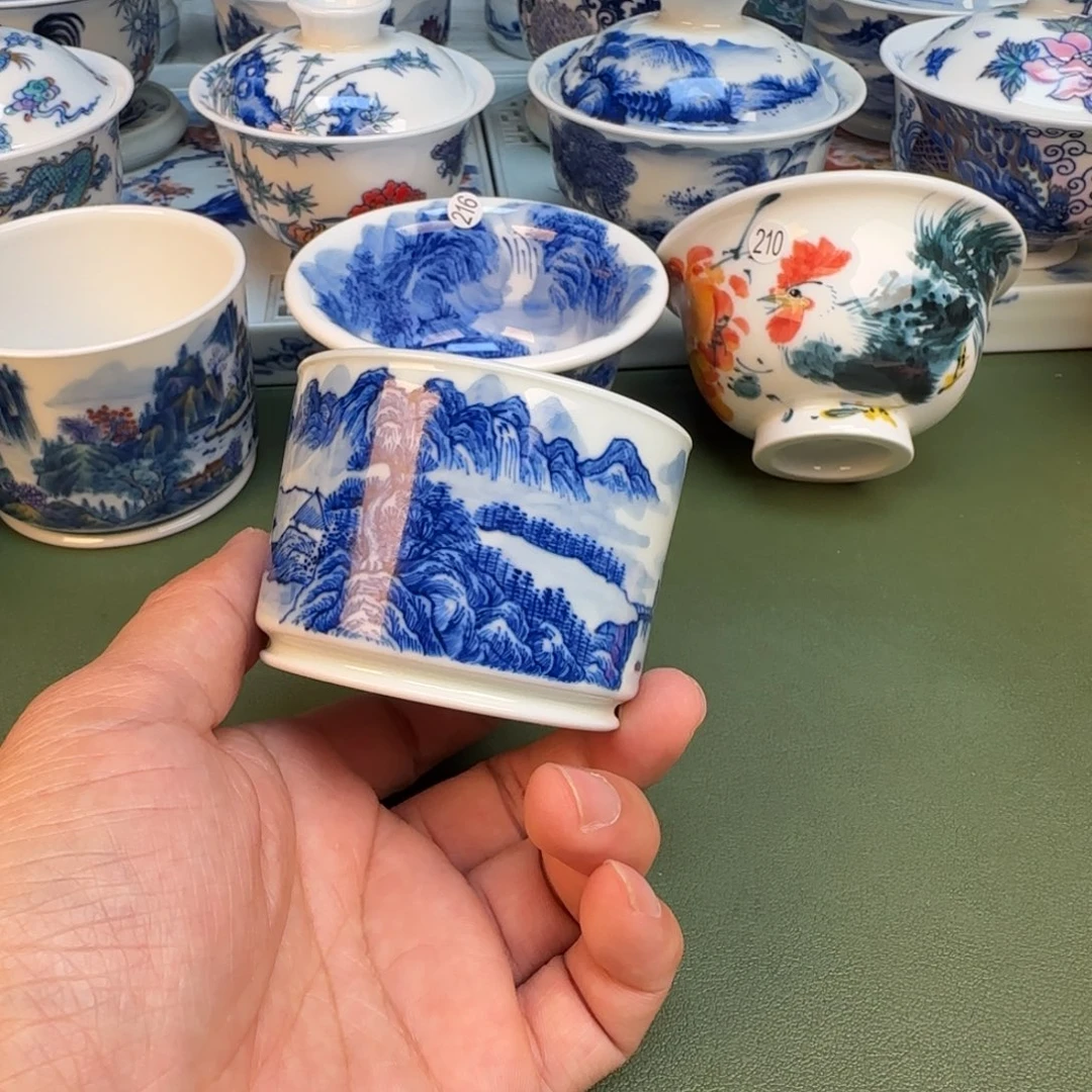 纯手工纯手绘茶具石头218