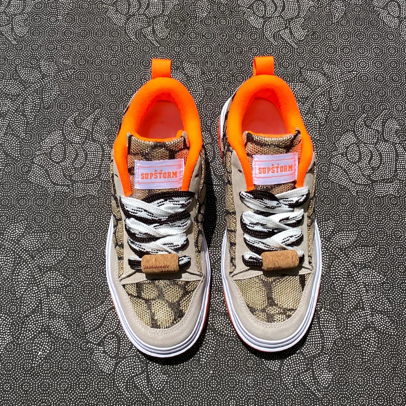 夏季新款低帮休闲板鞋印花时尚帆布鞋透气学生潮鞋百搭鞋子男鞋