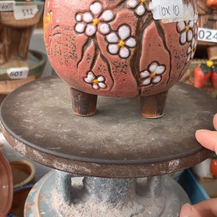 紫砂花盆粗陶材质多肉花盆