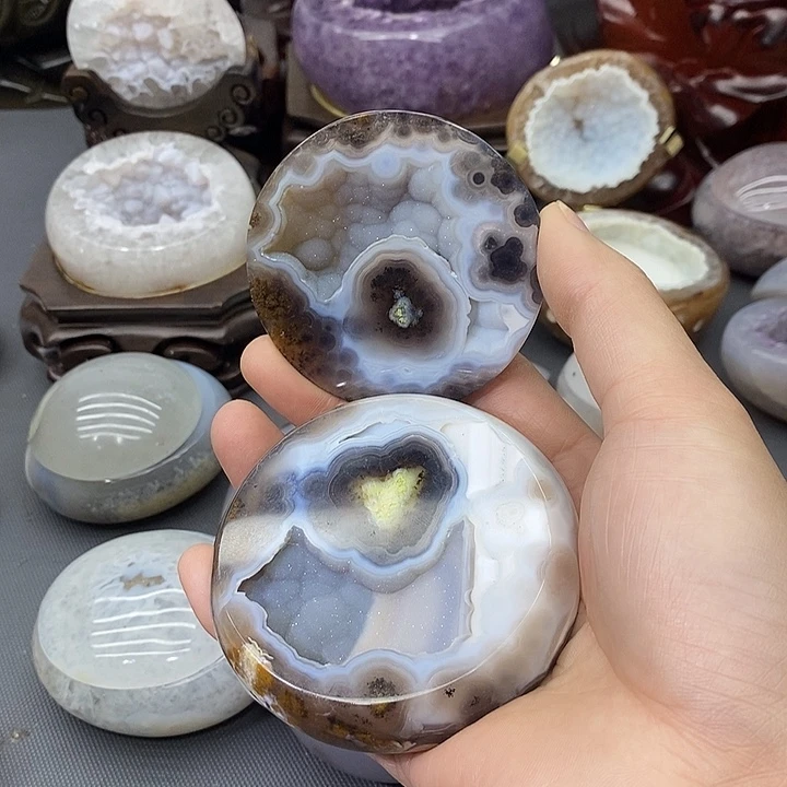 未镶嵌紫晶摆件精美啵啵盆