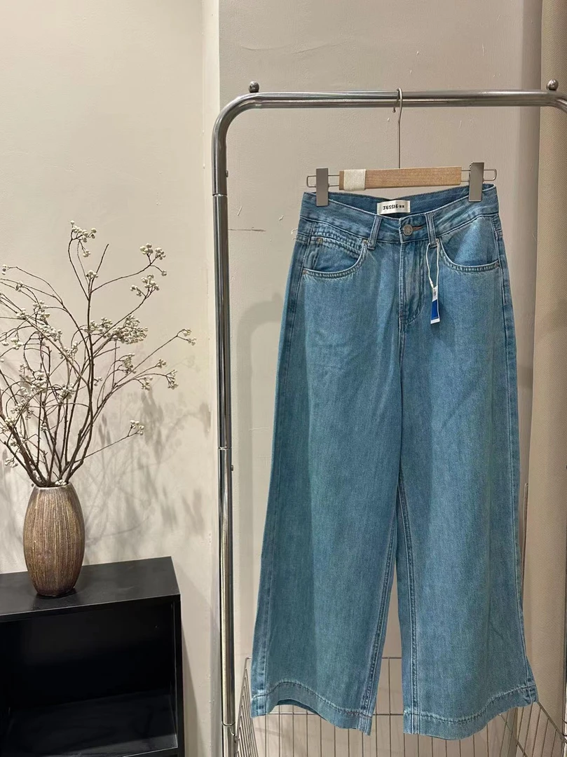 【JC050】JESSIE 薄款无弹阔腿裤 软牛仔