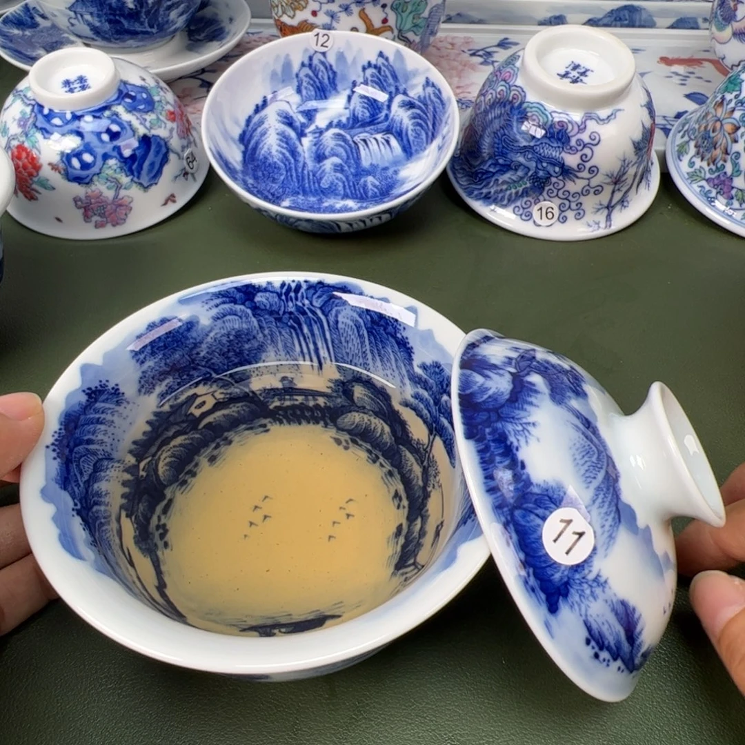 景德镇纯手工纯手绘茶具木木11