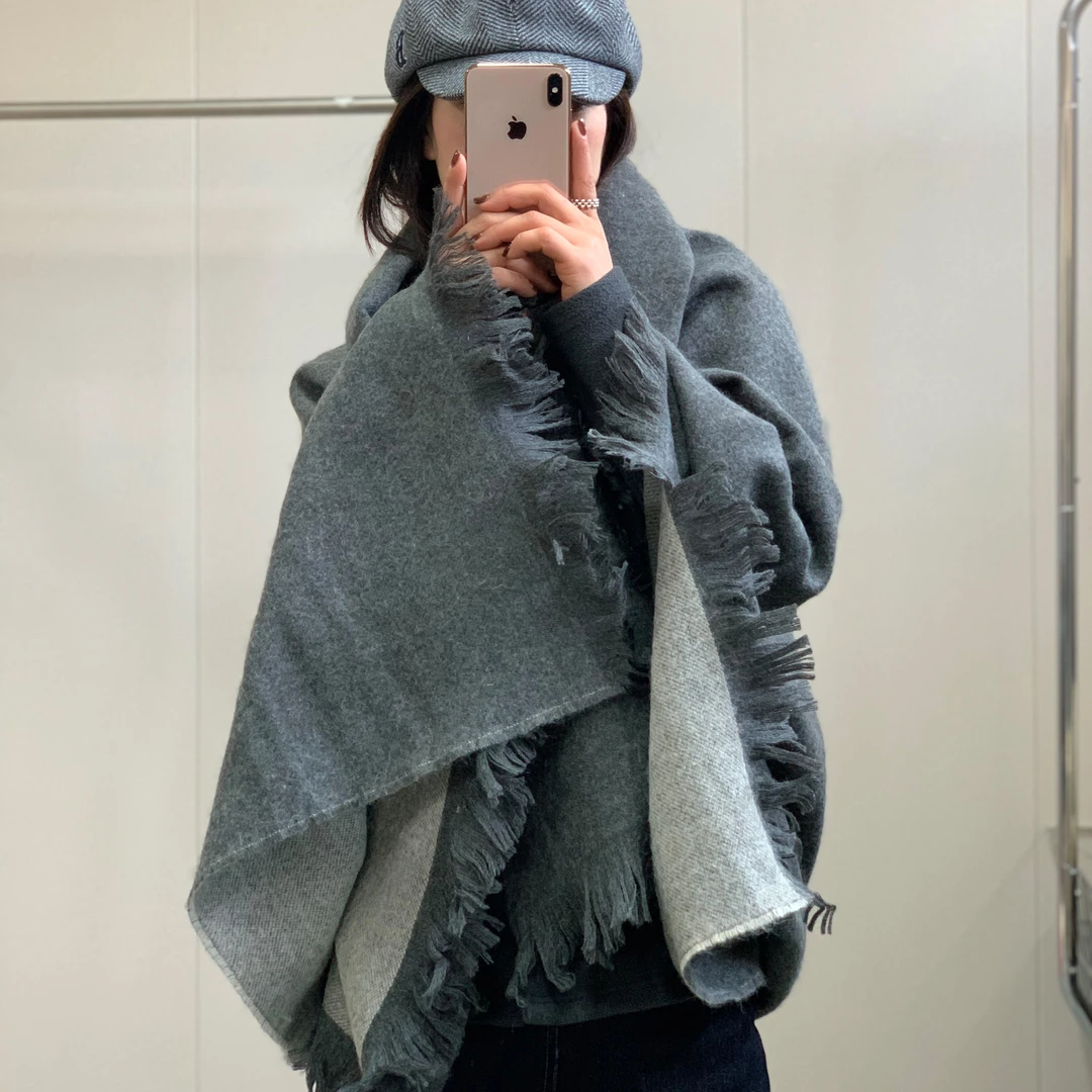 ZM2418 秋冬厚款宽松围巾披肩