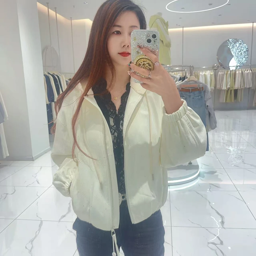 连帽短款薄款春季女时尚百搭短外套HJ-1559