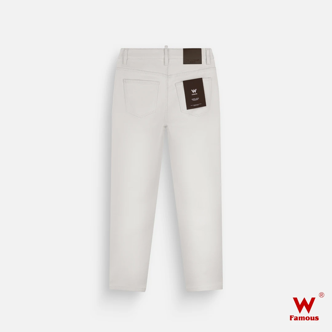 【冬季特绒】8516- 15.8安/特绒加厚/暖色系象牙白/修身直筒牛仔裤