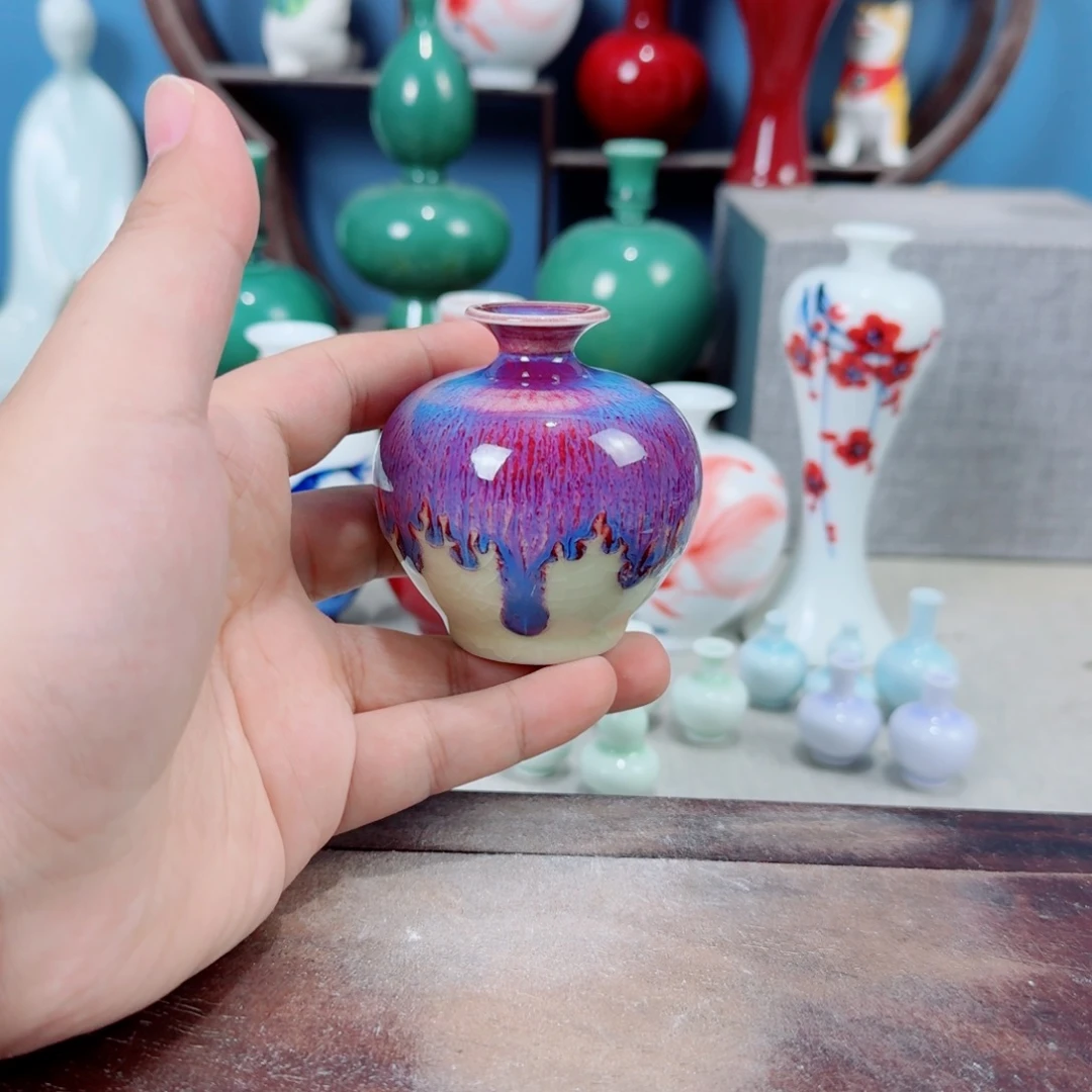 陶瓷手工小花器摆件
