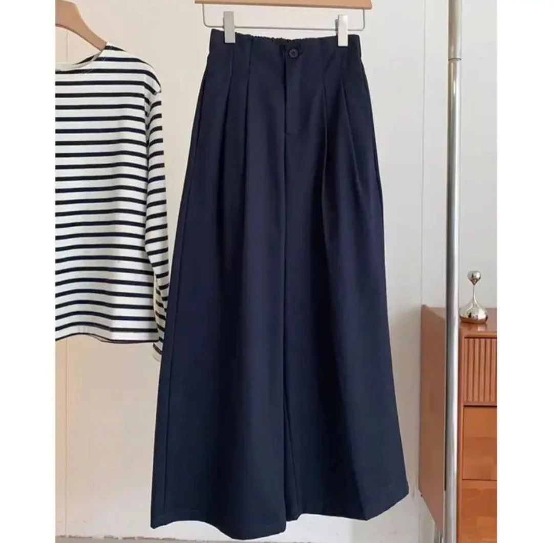 【 橙橙专属】2025阔腿裤显瘦高腰设计直筒长裤时尚休闲百搭夏季