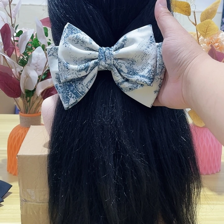 铁合金布艺蝴蝶结发夹