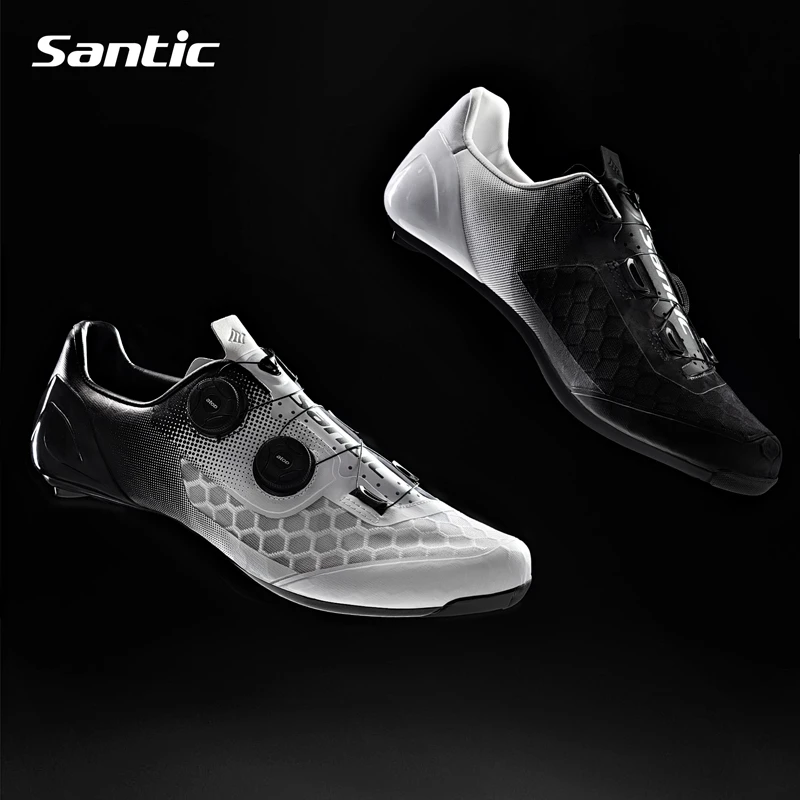 Santic/森地客春夏国潮风竞赛级公路车碳纤鞋底骑行锁鞋 太极2.0