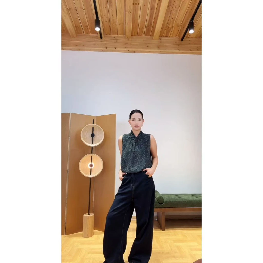 木岸MUAN：《楼兰背心》定制碎花无袖高级法式简约背心女MJ-F8289