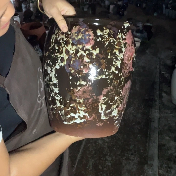 紫砂花盆口25高31正品正品
