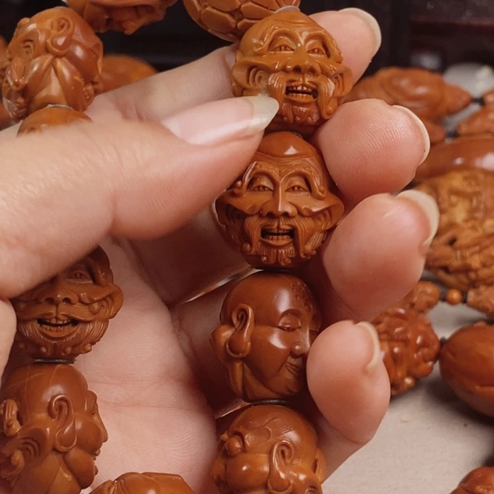 ～***顺橄榄核手串/手链十八罗汉，他说你要