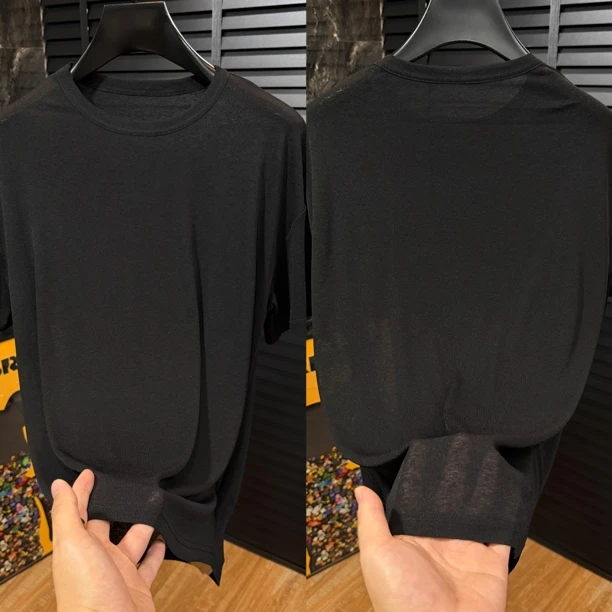 708-1夏款短袖短款圆领男士穿搭青春潮流时尚穿搭T恤