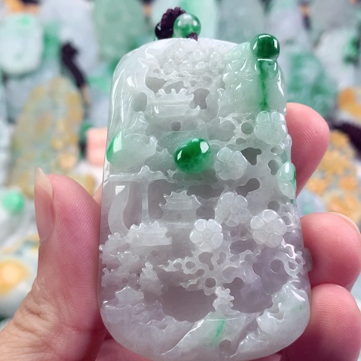 翡翠未镶嵌吊坠(不含链)