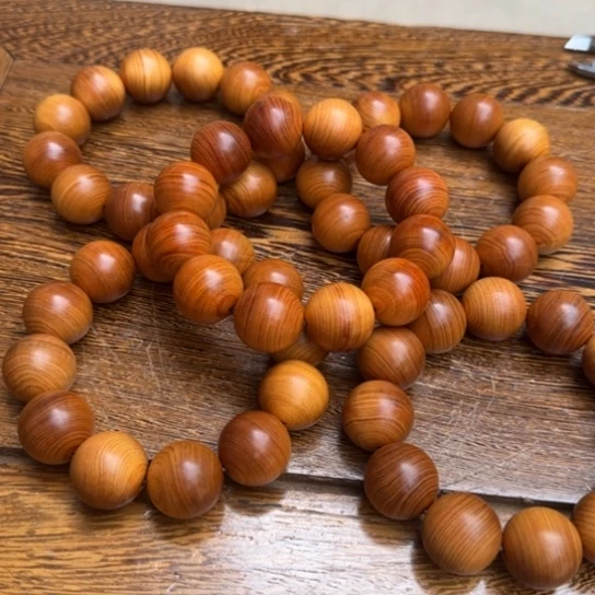 柏木（崖柏）全陈化老料把件串2.0串发一条