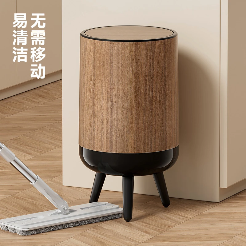 免弯腰垃圾桶家用大号大容量高颜值客厅厨房卫生间高脚垃圾筒带盖