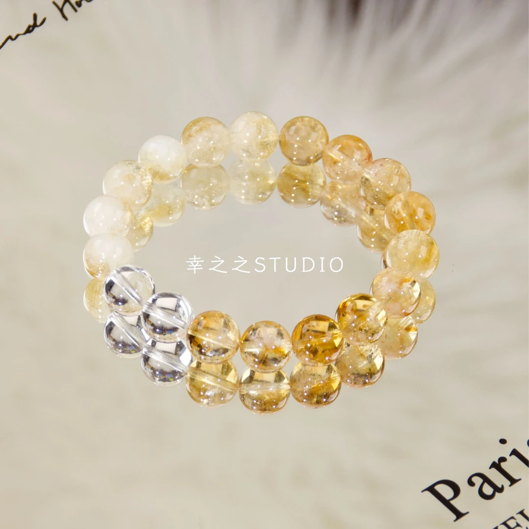 s1450【发发】天然黄塔晶手串精致百搭设计款手链多样性发其一