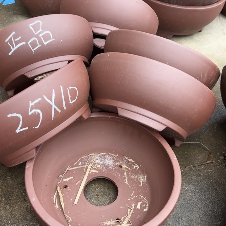 紫砂花盆100-6。     25-10