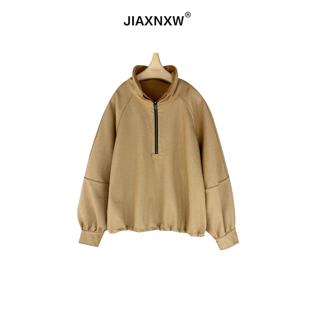 光影双生——羊毛细闪半拉链双穿卫衣SY25810