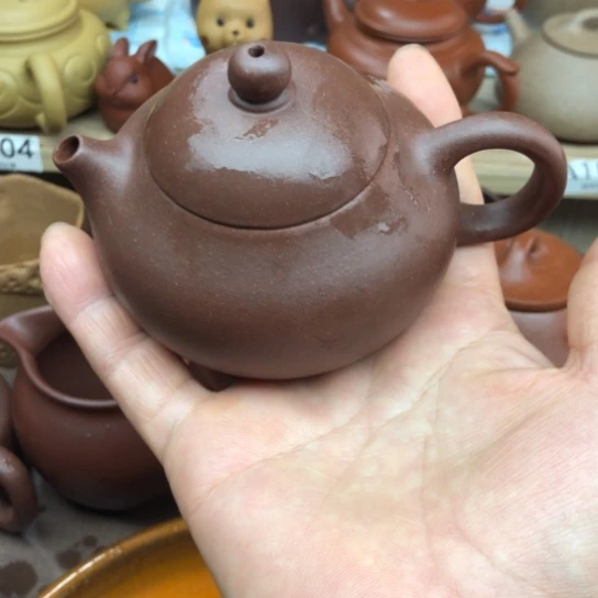 茶壶紫砂紫泥文但170豪升左右有瑕疵