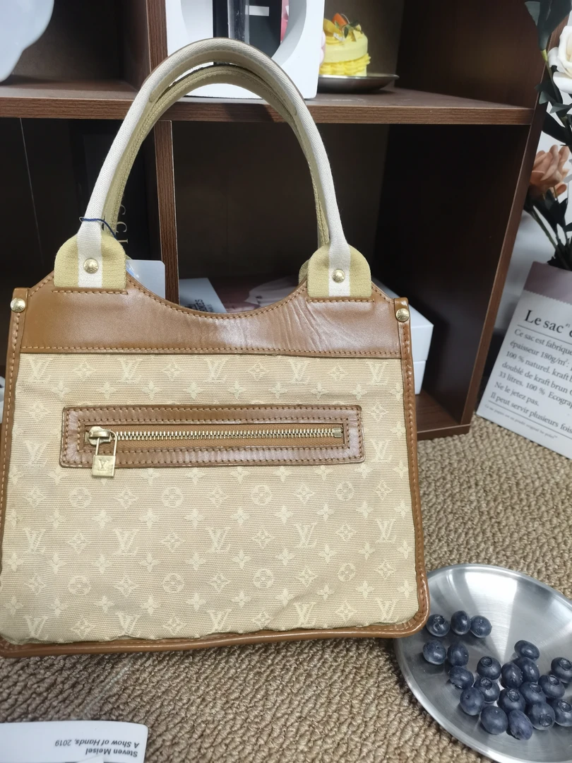 95新 LouisVuitton/路易威登 黄单宁老花手提包/sk649