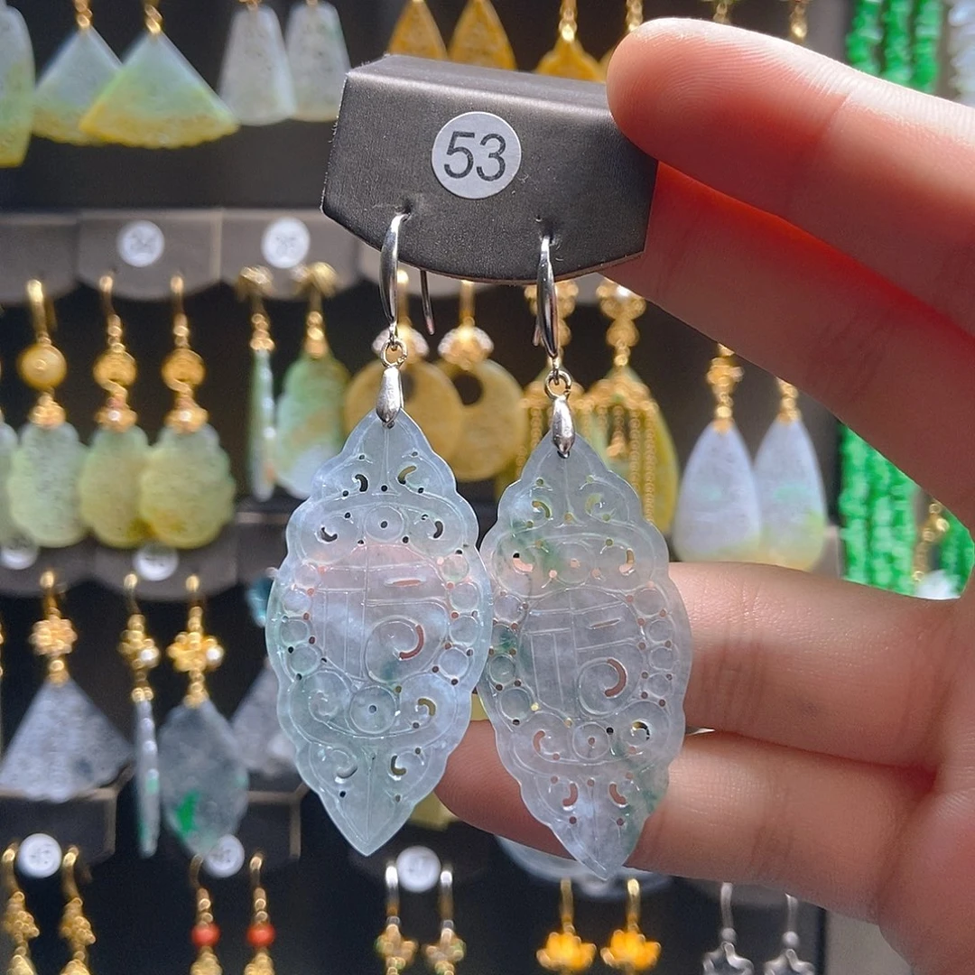 翡翠未镶嵌耳饰翡翠