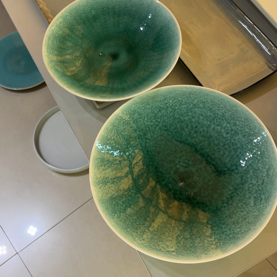 瓷景德镇粗陶复古盘碗微瑕