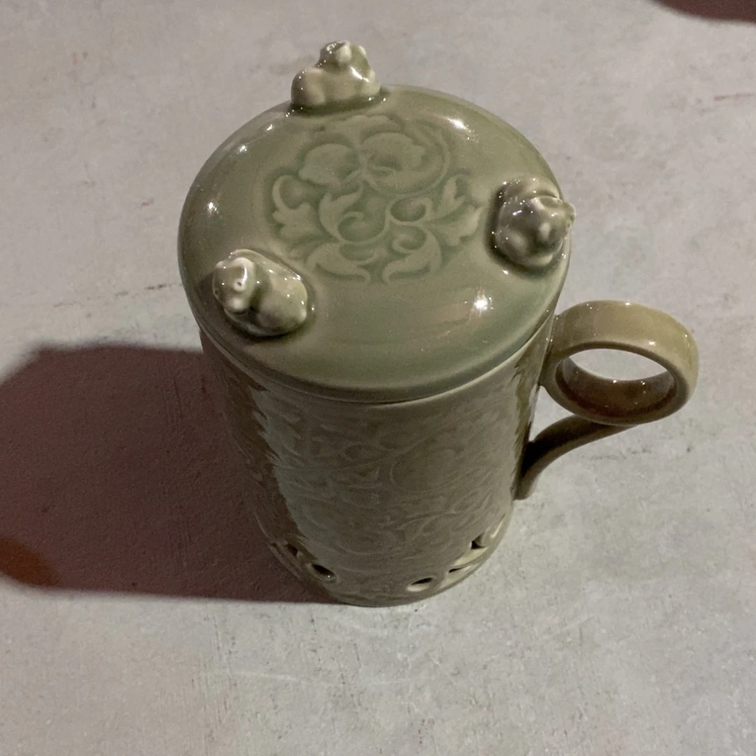 闻香杯窑变带盖子1套