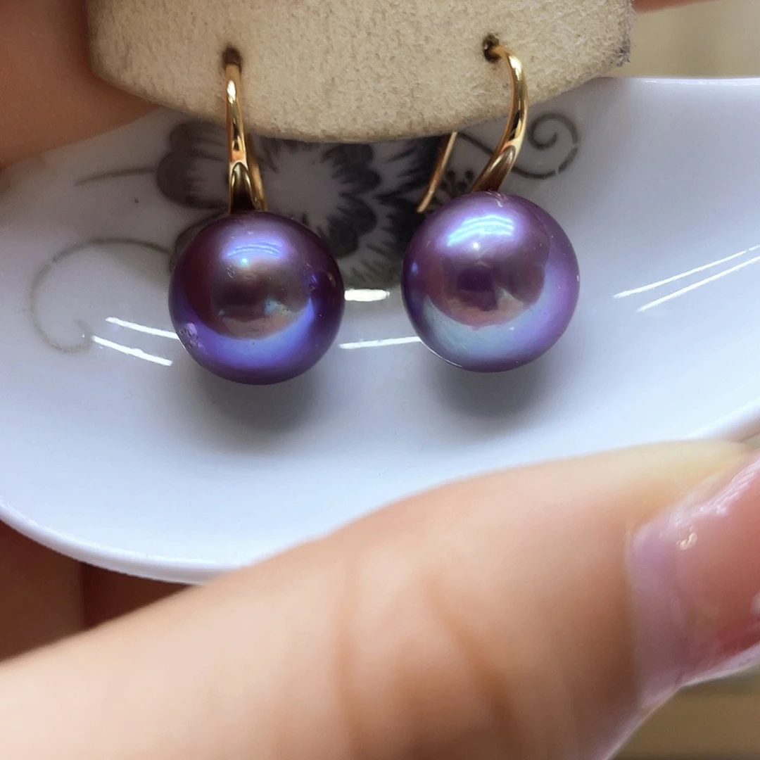 淡水珍珠耳饰银S925镶嵌