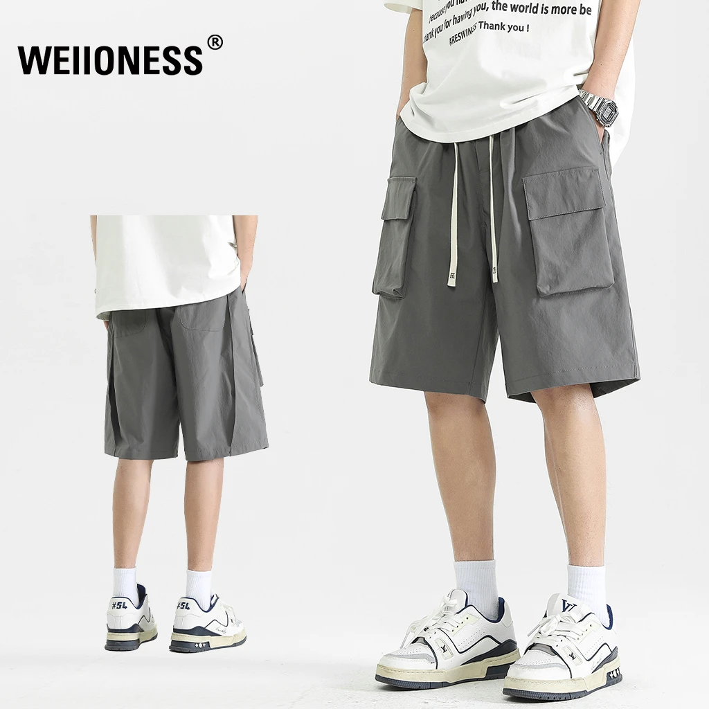 WEIIONESS休闲短裤夏季男款宽松透气阔腿工装裤高级感男装五分裤