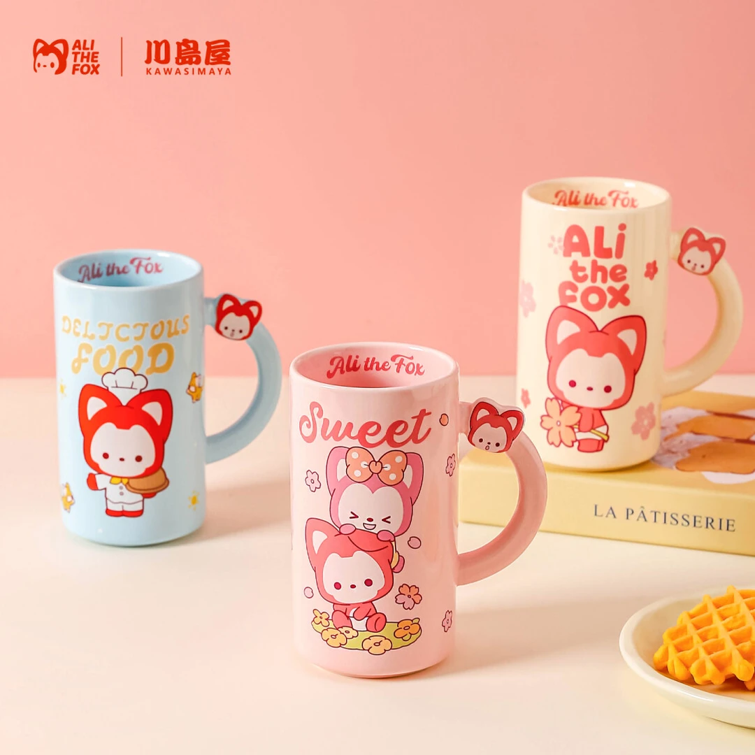 川岛屋&阿狸联名 可爱马克杯大容量杯子办公室陶瓷水杯家用咖啡杯