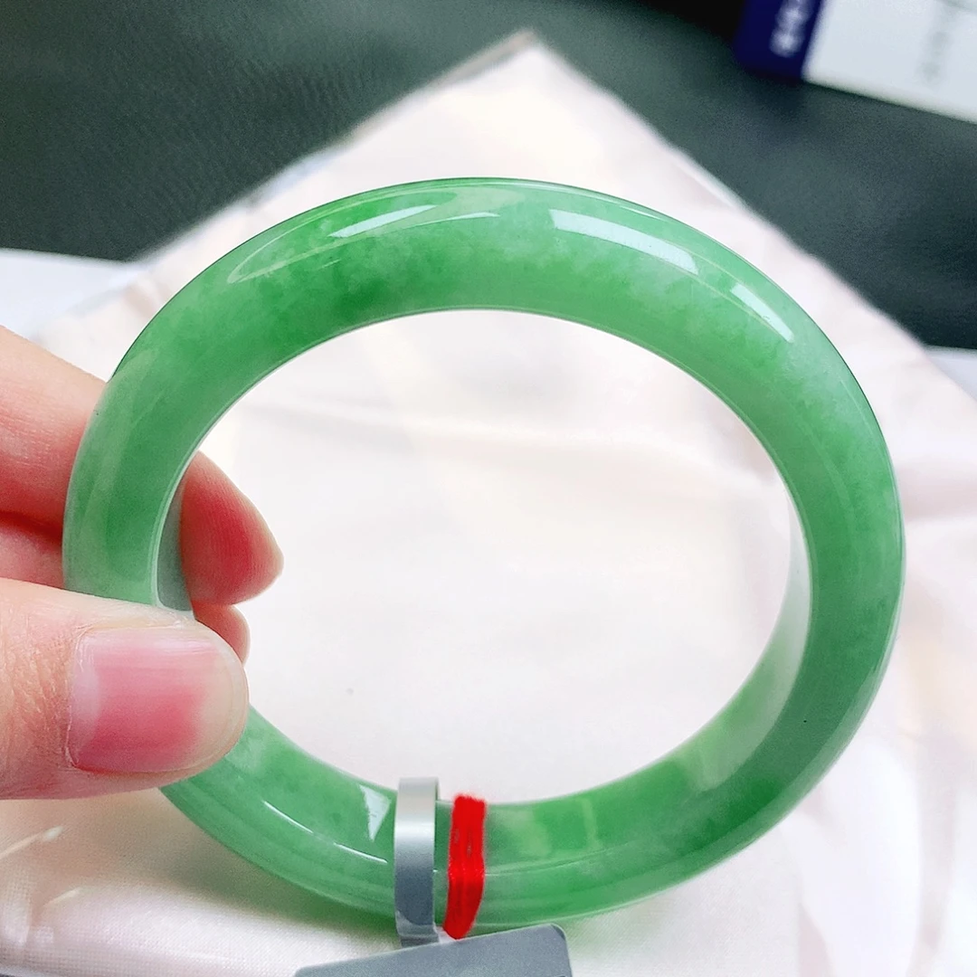 翡翠未镶嵌手镯缅甸天然a货翡翠手镯