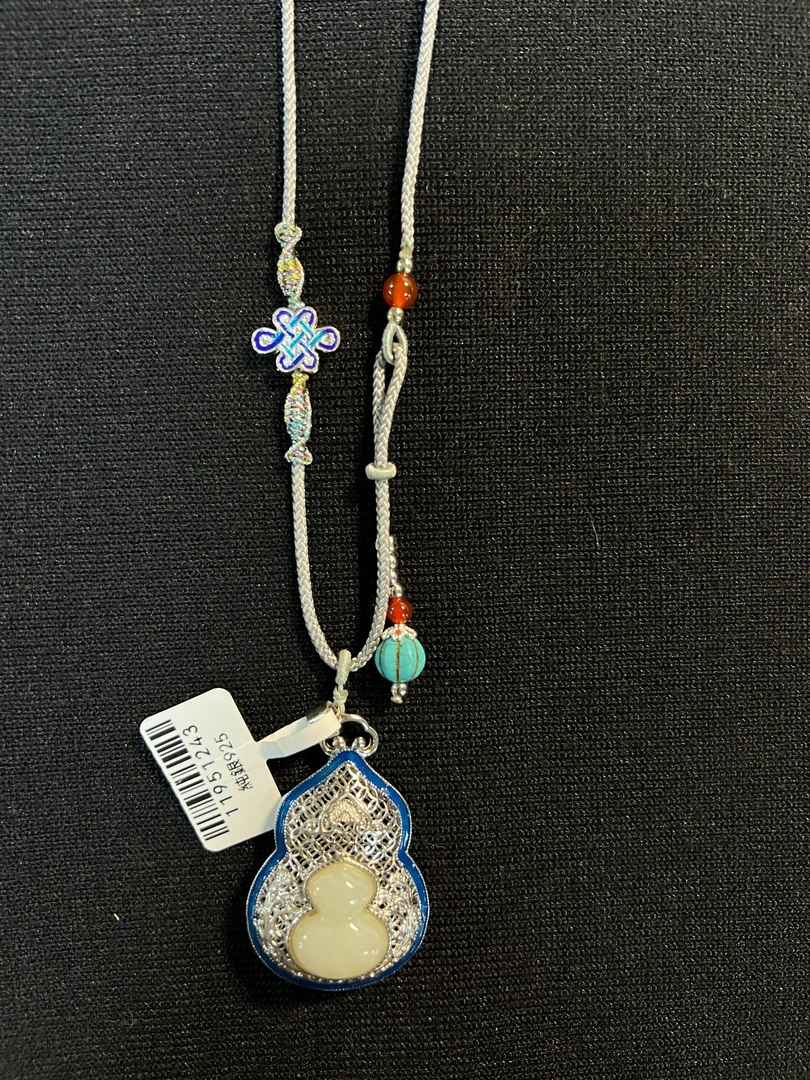 J12和田玉吊坠项链银S925镶嵌