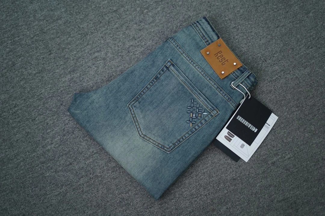 ADILJAN ABROY2001男士直筒休闲夏季牛仔裤