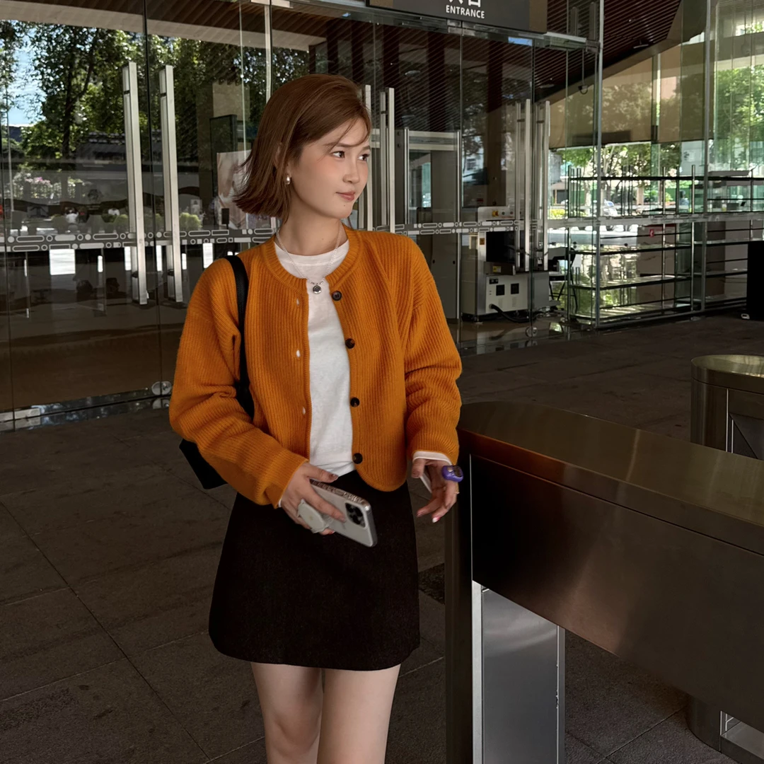 91623 秋冬百搭开衫毛衣