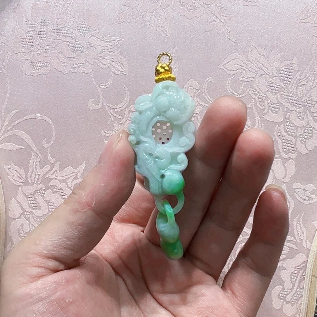吊坠(赠链)合金翡翠代编织