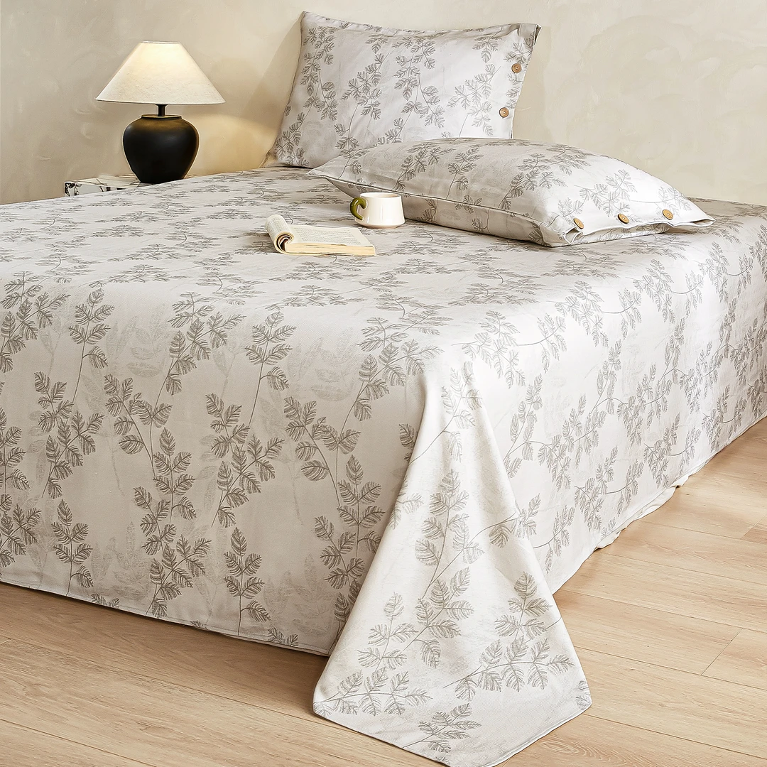 【下单送枕套】A类精纺棉麻床单天然抗菌被单四季高克重外贸床品