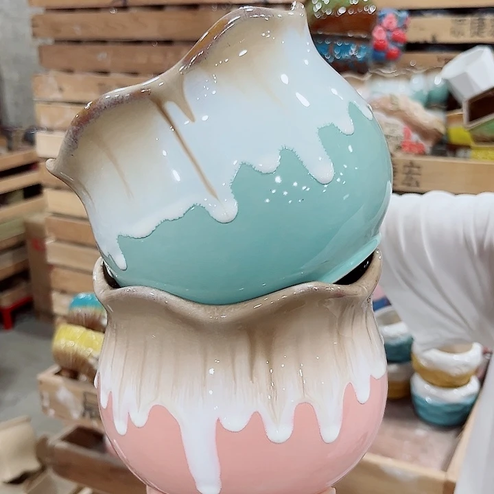 有孔.凑单10元陶瓷花盆发货！