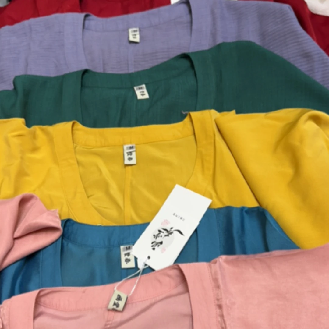 垂领长袖【七彩战队】唐制汉服女纯色垂领衫圆领衫多色日常通勤