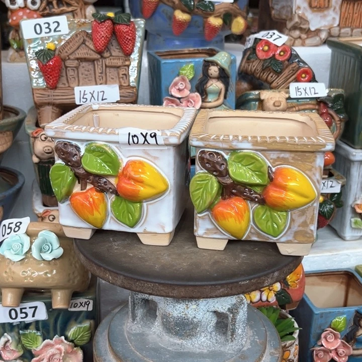 紫砂花盆粗陶材质多肉花盆