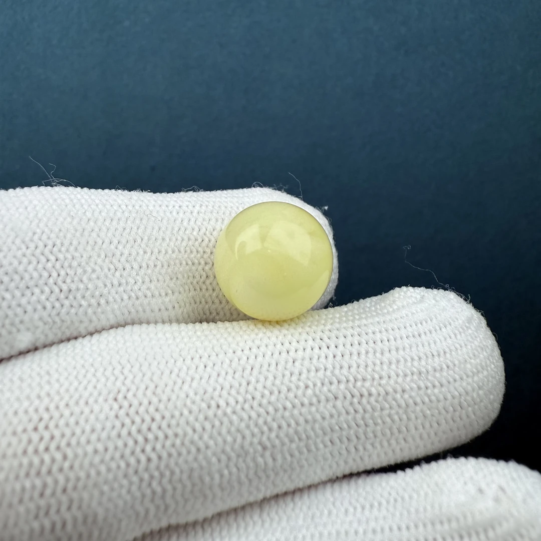 A4078天然原矿俄料蜜蜡 单珠 12.6mm支持复检